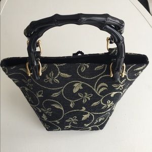 Talbots black fabric Bucket Purse